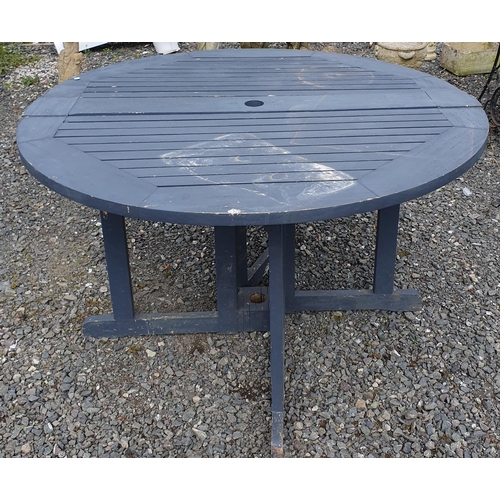 965 - A Painted Garden Table with 4 Timber Chairs.