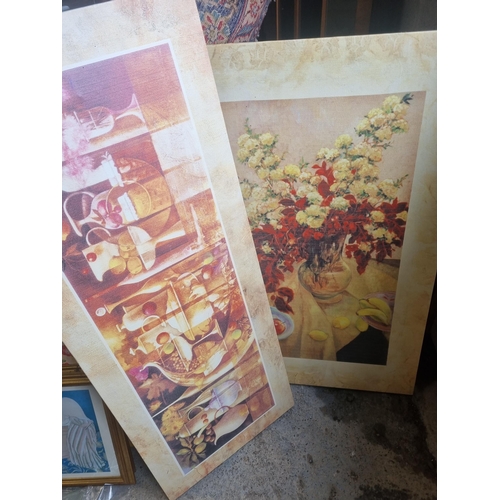 980 - A good quantity of Original Oil on Canvases, Oleography's and framed prints .