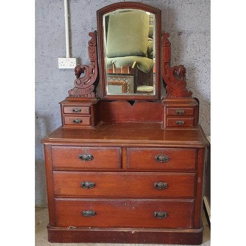 973 - A Victorian Dressing Table.
H 176 x 120 x 53 cm approx.