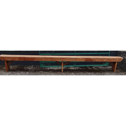 985 - A good Church Bench. H 44 x L 366 x D 29 cm approx.  Sold with the option to buy all four.
Please kn... 