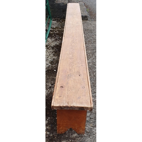 985 - A good Church Bench. H 44 x L 366 x D 29 cm approx.  Sold with the option to buy all four.
Please kn... 