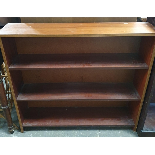 1012 - A Furniture group lot to include a neat sized gate leg Table, two Book Shelves, a Mantel Clock, Bamb... 