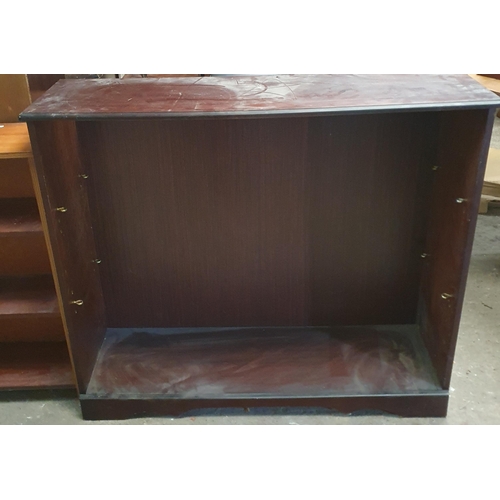 1012 - A Furniture group lot to include a neat sized gate leg Table, two Book Shelves, a Mantel Clock, Bamb... 