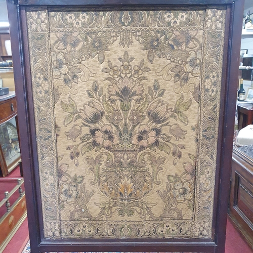 978A - A 19th Century Mahogany framed Tapestry Fire Screen. H 112  x W 52 cm approx.