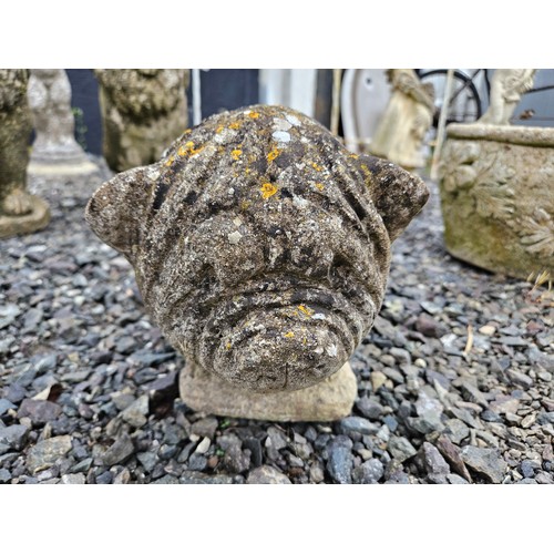 956 - A Reconstituted Stone Garden Statue of a Pig.
Height 26 cm approx.