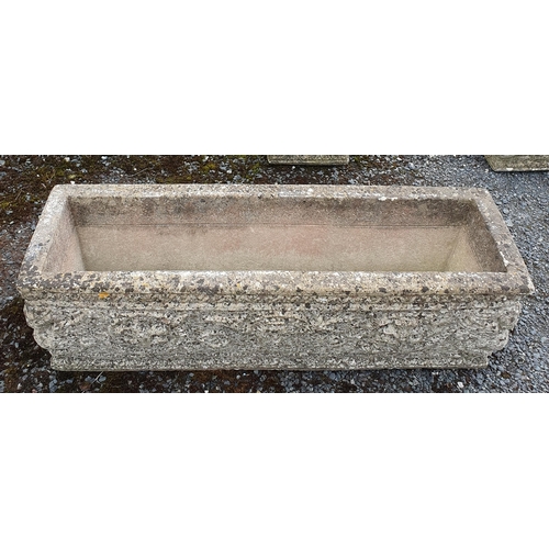 14 - A really good Reconstituted Stone Garden Planter.
H 28 x L 88 x D 27 cm approx.