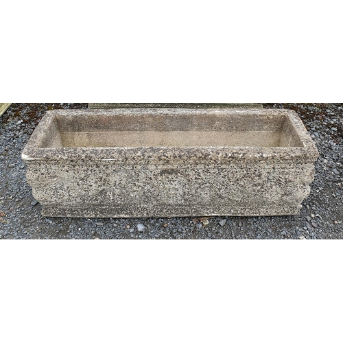 15 - A really good Reconstituted Stone Garden Planter.
H 28 x L 88 x D 27 cm approx.
