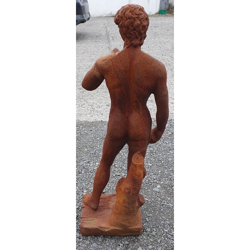 16 - A Really Good Cast Iron Statue of David .
Height 84 cm approx.