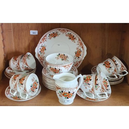 93 - A good 19th Century English eight piece Tea Set.