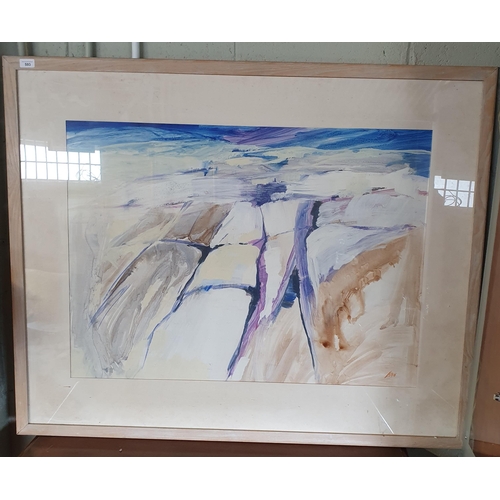 120 - Noel Lewis (Irish). The Burren. Mixed Media, Framed Size 106 x 126cms.