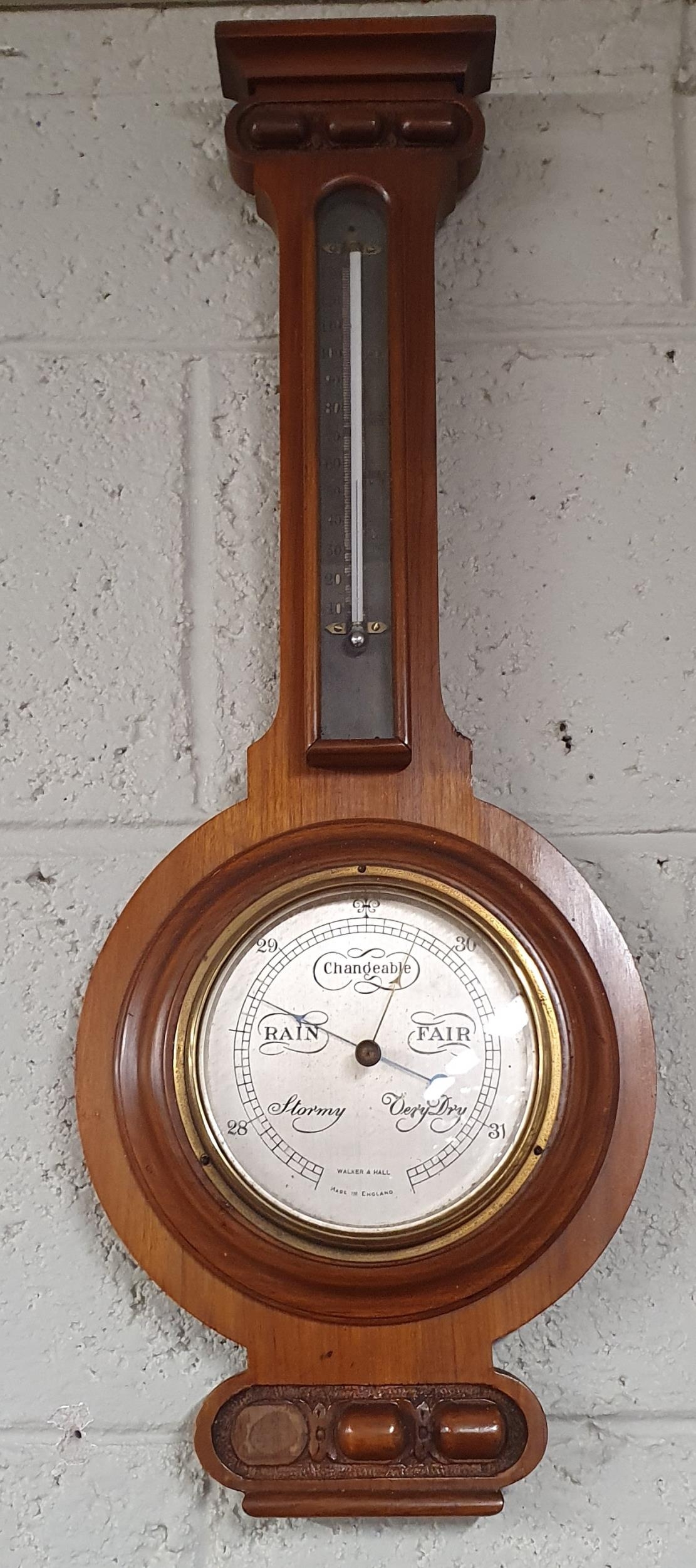 An early 20th Century good Walker and Hall Mercury Barometer. H 62 cm ...