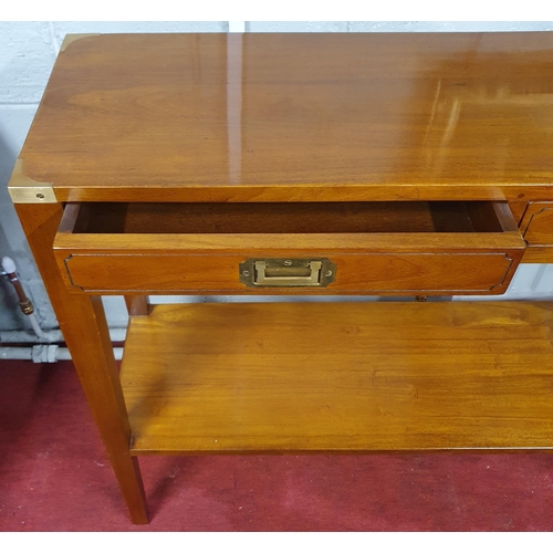 478 - A good Art Deco style twin drawer side Table as new. 100 x 30 x H 87 cm approx.