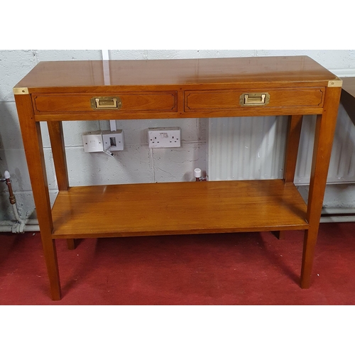 478 - A good Art Deco style twin drawer side Table as new. 100 x 30 x H 87 cm approx.