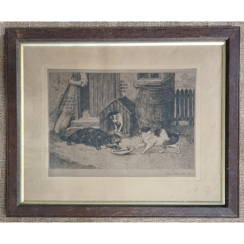 506 - A pair of 19th Century Prints 'The bone of contention' and 'when thieves fall out'. In good original... 