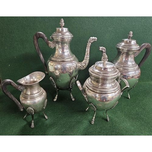 533 - Property of a Lady; A most fantastic 19th Century Silver plate coffee Set consisting of two coffee P... 