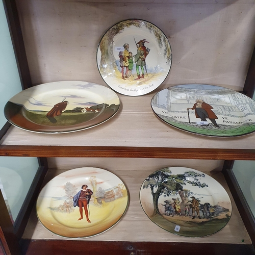 538 - A group of Royal Doulton Plates some 19th Century. Larger ones D 26, smaller one D 19 cm approx.