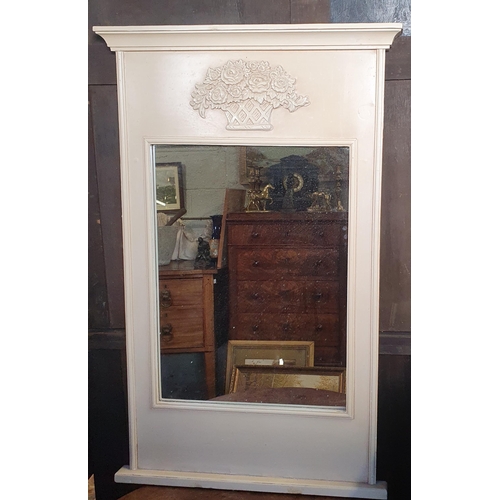 160 - A painted pier Mirror. 164 x 100 cm approx.