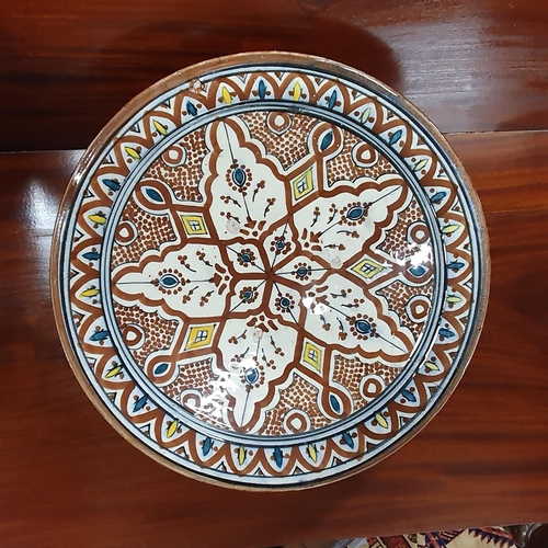 226 - A Stoneware centre Bowl along with a Wemyss style example. D 40 , D 32 cm approx.