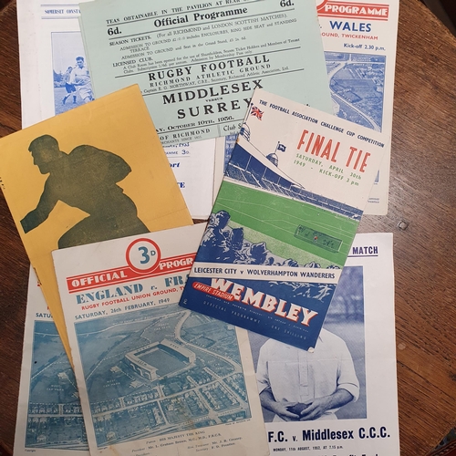 530 - A quantity of Football and Cricket Programmes to include England V Wales January 1952 and England V ... 