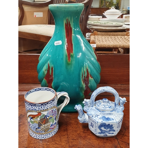 453 - A 19th Century Losol ware Jug along with a 19th Century Adams Tankard, a Stoneware style Jug etc.