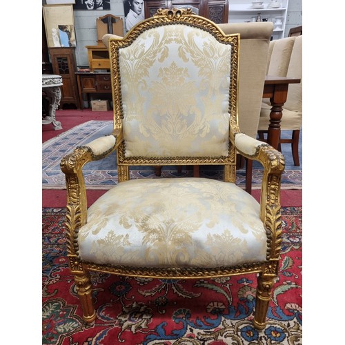 718 - A pair of continental gilded Armchairs.
BH 110 x W 70 x D 70 cm approx.