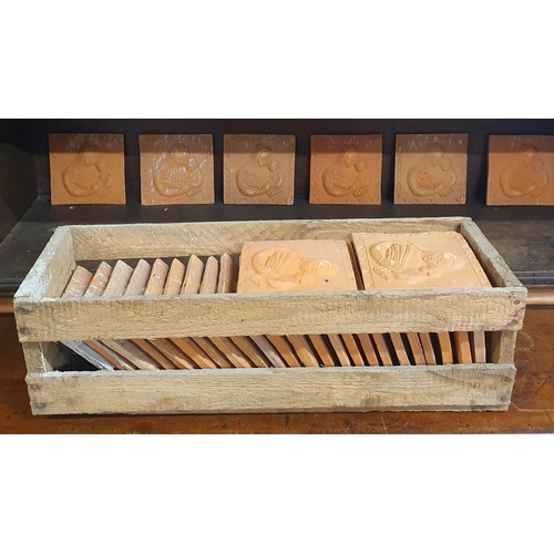 710 - A good quantity of Terracotta Tiles. 13.5 x 13.5 cm approx.