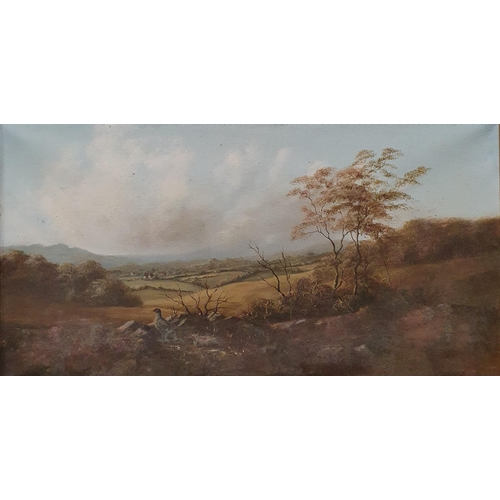 21 - J Whitton an Oil on Canvas of a nesting Partridge with male on the lookout. Monogrammed JKW. LR. H 4... 