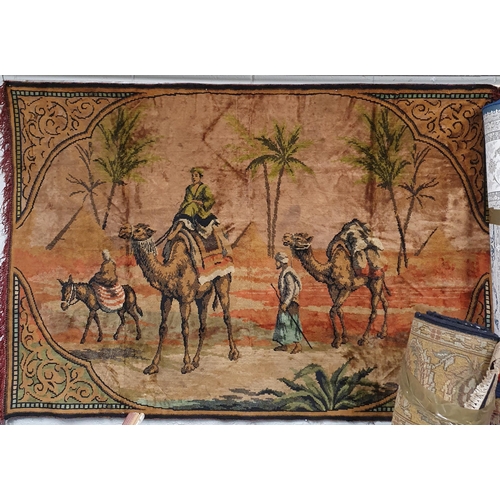 27 - A Tapestry style Wall Hanging of Eastern origin.
H 122 x W 185 cm approx.