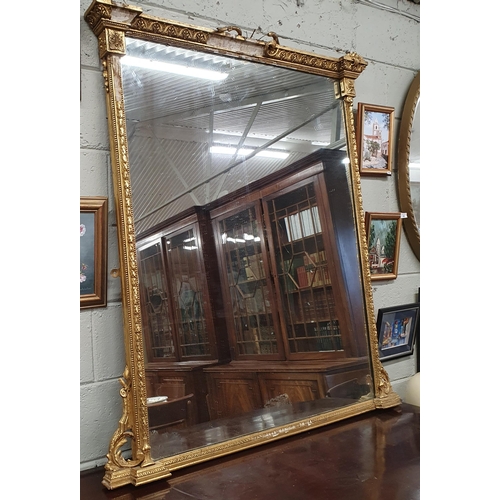 84 - A 19th Century Plaster Gilt Overmantel Mirror. Of fantastic quality (in need of repair-some pieces i... 