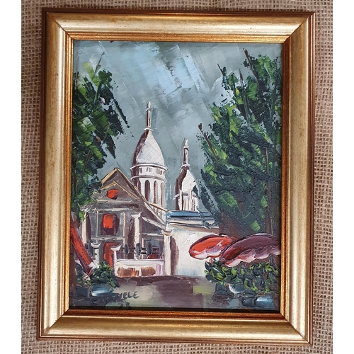 88 - Two Oils on Canvas of town scenes. 23 x 16 cm approx.