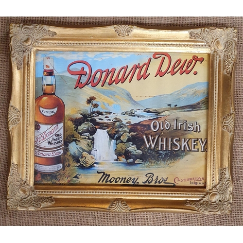 107 - Donard Dew old Irish Whiskey, Mooney Bros., Castlewellan. A coloured advertising Print. 36 x 43 cm a... 