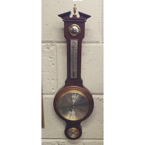 108 - A modern Comitti Banjo Barometer. H 58 cm approx.