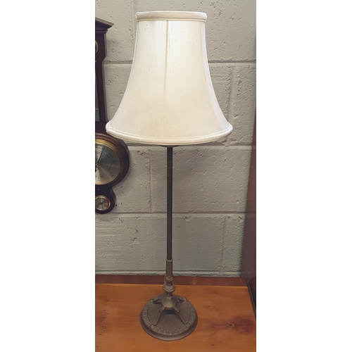 109 - A lovely heavy Brass Table Lamp of unusual form.
H 58 cm approx.