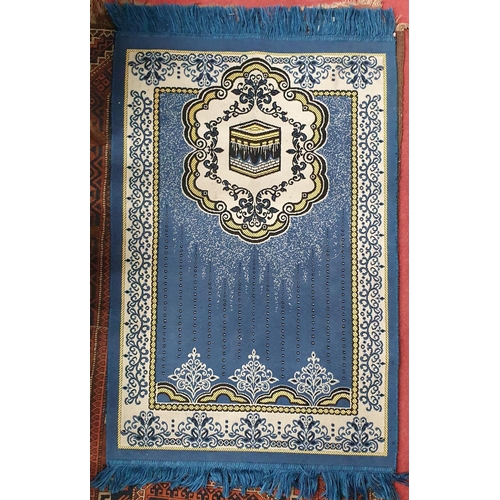 129 - A Tapestry style Wall Hanging/Prayer Mat. Turkish Aydin Mensucat representation of the Kaaba at Mecc... 