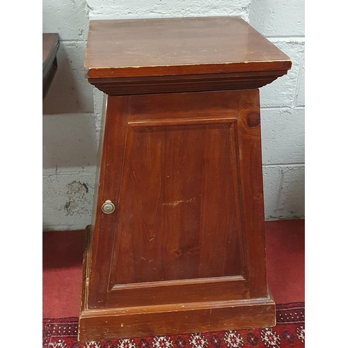 95 - A Mahogany single door Side Cabinet. 40 x 40 x H 78 cm approx.