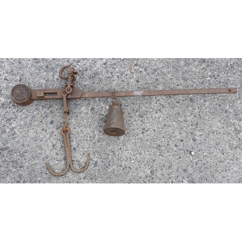 37 - Two 19th Century Winch hooks / weighing scales.
 one by Herbert and Sons, London.