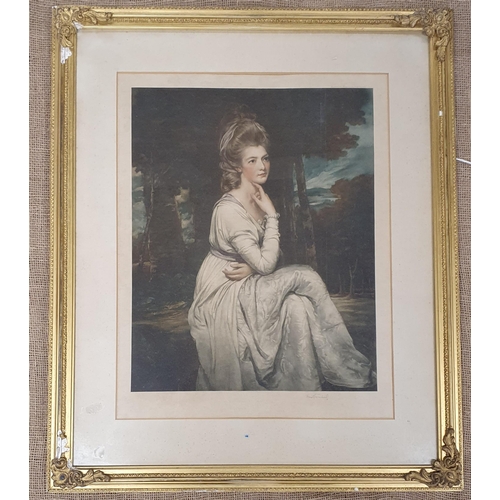 137 - A 19th Century colour Print of a beautiful Woman, after Stewart. In a really good original frame.
H ... 