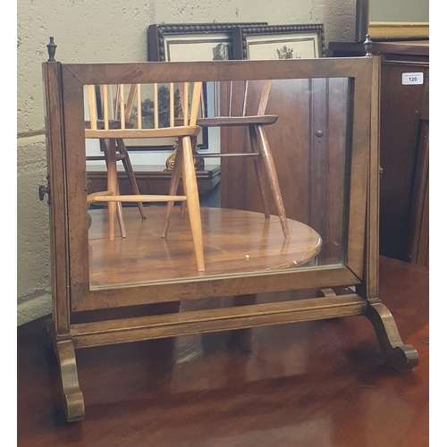 193 - A nice Regency Mahogany miniature Crutch Mirror. W 41 x H 39 cm approx.