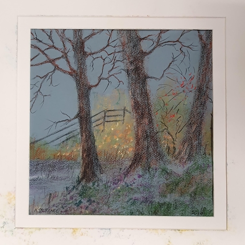 220 - K Laurence. A group of unframed Pastels of country scenes, still life etc.