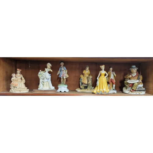 292 - A quantity of Decorative Figures on one shelf.