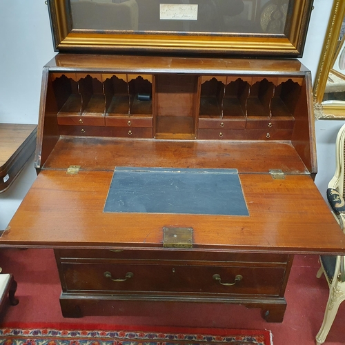 396 - A Georgian Mahogany Bureau of good quality with fully fitted interior. 99 x 53 x H 109 cm approx.