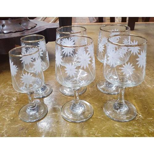 12 - A Gibsons Ceramic Teaset along with a group of green stamp Belleek and other glassware.