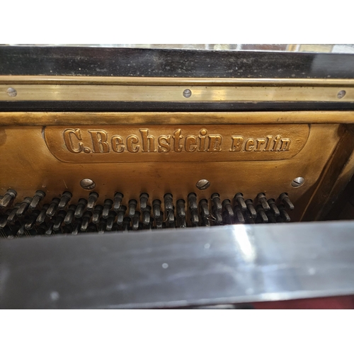 655 - A C Beckstein upright Piano with an ebonised case, This piano was originally owned by Ballyfin House... 