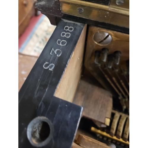 655 - A C Beckstein upright Piano with an ebonised case, This piano was originally owned by Ballyfin House... 