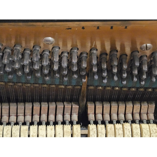 655 - A C Beckstein upright Piano with an ebonised case, This piano was originally owned by Ballyfin House... 