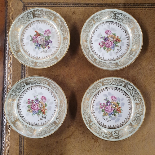 700 - A Fabulous Limoges Rehausse Main Dessert Service consisting of a large serving Bowl along with ten D... 