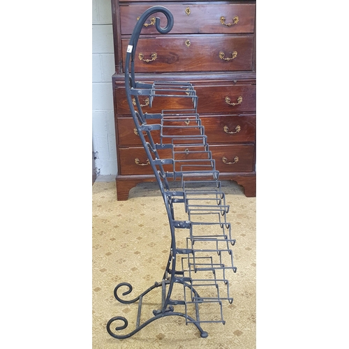 732 - An unusual vintage Metal fold up Wine Rack.
H 127 x W 45 x D 54 cm approx.