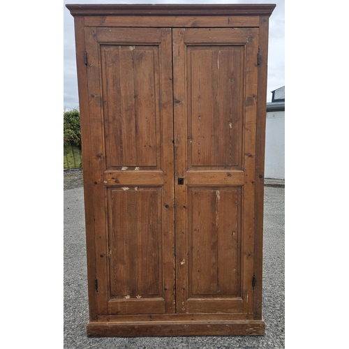 755 - A 19th Century Pine two door Press.
H 216 x W 126 x D 55 cm approx.