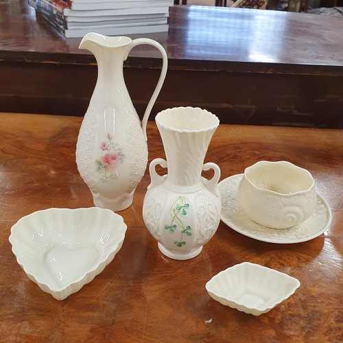 788 - A large quantity of Belleek, Ainsley and other Ceramics to include a Crystal Lamp (H 29 cm approx. .