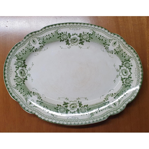 797 - A good pair of 19th Century heavy Silverplated Dishes along with three 19th Century meat Platters. H... 